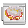 Ciondolo modulare italiano con design a ciambella colorata per bracciali fai-da-te - Stile Ciambella (LS10)