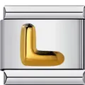 Goldener Buchstabe L Italienischer Charm für Edelstahl-Armband DIY-Schmuck - Buchstabe L(L12)