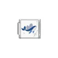 Abalorio modular italiano con ballena azul y corazón para la creación de pulseras DIY - Ballena de Corazón (HY23)