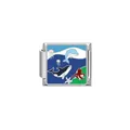 Abalorio italiano de serie marina con diseño de esmalte de delfín y ballena para DIY. - Ecología Oceánica (HY24)