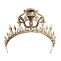 Verfijnde vintage gouden slangenkroon tiara met cobra-hoofdtooi voor themafeesten - Barok Slang Stijl (HSL025_A款)