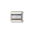Vista macro de cerca del charm modular para pulsera italiana con bandera de Israel - Bandera de Israel (Y258)