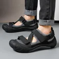 Sandales de randonnée pour hommes noires avec bout fermé et semelle en caoutchouc - 38 / Noir