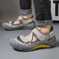 Sandales de randonnée robustes pour hommes avec maille respirante et embout de protection. - 38 / Gris