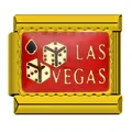 Λεπτομέρεια του 18K επιχρυσωμένου Las Vegas σπονδυλωτού βραχιολιού από ατσάλι - LAS VEGAS (5920)