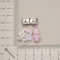 Eslabón de pulsera italiana con dijes de estrella y zapato rosa para joyería DIY - Estilo 4 / Estrella Rosa Y Zueco Rosa