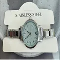 Retro silver stainless steel modular watch featuring a sparkling glitter dial for DIY styling - Silver Light Green Dial Modular Watch(A4626)