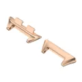 Premium rose gold stainless steel watch strap connector adapters for smart watch DIY bands - 22mm to 14mm Band Adapter / 2-Piece Set / Rose Gold