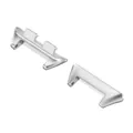 Premium silver stainless steel watch band connector adapter for DIY metal bracelet - 22mm to 14mm Band Adapter / 2-Piece Set / Silver