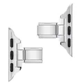 Pair of premium silver stainless steel watch band connectors for Apple Watch DIY bracelets - 38mm to 12mm Adapter (3204) / 2-Piece Set / Silver