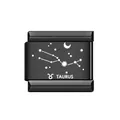 Maglia charm italiana Taurus in acciaio inossidabile nero per bracciali DIY - Taurus