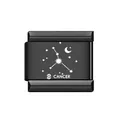 Maglia per bracciale Italian charm in acciaio nero con costellazione del Cancro - Cancer