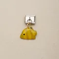 Maillon de charme italien en acier inoxydable avec pendentif poisson tropical jaune - Poisson à Rayures Jaunes (8)