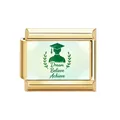Charme modulaire italien en acier doré avec design de remise des diplômes et texte - Rêvez Croyez Réalisez Style (18)