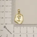 Gold stainless steel coin pendant featuring a queen profile and New Year engraving - New Year Wish Coin Style (7)