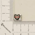 Halloween heart eye charm link in stainless steel for DIY Italian modular bracelet - Eyeball Pattern (6)