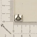 Halloween-themed stainless steel Italian modular charm with black monster eye design. - Ghost Pattern (11)