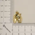Gold stainless steel horse head charm with green eye for bracelets - Green Eye Rhinestone Horse Style (14)