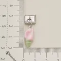 Pink and green enamel seashell pendant for Italian charm modular bracelet, 2.5cm size - Pink Conch Charm (Single 5)
