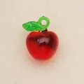 Transparenter roter Apfelanhänger aus Acryl als Zubehör für DIY-Schmuck und Armbänder - Roter Apfel Anhänger / Rot