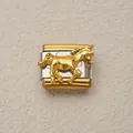 Eslabón de charm italiano con unicornio dorado en acero inoxidable para pulsera DIY - Estilo Unicornio Dorado (14)