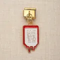 Goldener italienischer Modul-Armband-Charm mit medizinischem Blutbeutel-Anhänger - Blutbeutel-Stil (3)