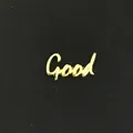 Accesorio de metal con la palabra "Good" dorada en cursiva para medallones flotantes DIY - Letra Good Cursiva (Pack de 10) / Paquete de 10