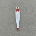 Medizinischer Anhänger in Thermometerform mit 37.0°C Emaille für DIY-Schmuckprojekte - Thermometer Anhänger