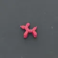 Pequeño dije de perro globo rojo brillante para relicario de vidrio flotante DIY - Perro Globo Rojo (19) / Paquete de 10