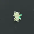 Pequeño y lindo amuleto de panda esmaltado para collares de medallones flotantes - Estilo Forma de Panda (21) / Paquete de 10
