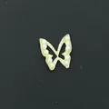 Exquisito dije de mariposa dorada con perlas blancas para collar de medallón flotante DIY - Mariposa de Perlas Artificiales (31) / Paquete de 10 / Dorado