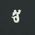Dije de sirena plateada con estrella para accesorios de joyería relicario flotante - Sirena sosteniendo una Estrella (38) / Paquete de 10 / Plateado