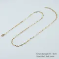Elegante collar de cadena de clip dorado para joyas DIY, largo ajustable de 45+5cm. - Cadena de clip / 1 Pieza / Dorado