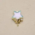 Goldener Sternanhänger mit schillerndem Finish und Strass für DIY-Schmuck - Lila Irisierend Stern Tropfen Stil (6)