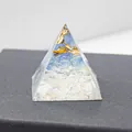 Pirámide de resina de cristal natural de 3cm con pan de oro para decorar el hogar - 3cm / Ópalo