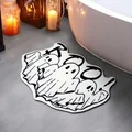 Alfombra de baño Halloween de imitación cachemira suave y absorbente con fantasmas - Alfombrilla de Halloween YMX713 - 7