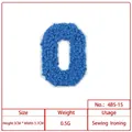Blue chenille towel embroidery letter O patch for clothing and bag DIY decoration - English Letter O (4B5-15) / Blue