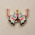 Vintage butterfly enamel copper pendant for DIY jewelry necklaces and creative accessories - Colorful Butterfly Style (12)