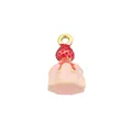 Ciondolo a forma di cono gelato rosa con smalto rosso e anello dorato lucido - Cupcake Rosa (13)
