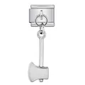 Détail d'un charm modulaire italien en acier inoxydable avec pendentif hache - Style Hache (ICG875) / 5 Pièces/Paquet