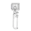 Vue détaillée d'un charme en forme de scie en acier inoxydable pour bracelet italien - Style Scie à Métaux (ICG882) / 5 Pièces/Paquet