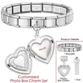 Juego de colgante relicario de corazón de acero con herramienta para pulsera italiana - Estilo Guardapelo Corazón Texturizado Vintage (S-DZ-ICG944-4)