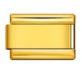 Gold-plated stainless steel Italian charm bracelet link module - 7mm Thin (Single Link) / Gold