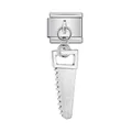 Détail d'un pendentif en forme de scie à main argenté pour les bracelets modulaires italiens - Style Scie à Main (ICG883) / 5 Pièces/Paquet