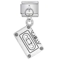 Colgante de cassette retro plateado para pulsera modular italiana DIY link joyería - Estilo de Cinta de Cassette (ICG851) / Plateado