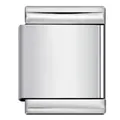 Plain polished silver-tone stainless steel Italian charm modular link for DIY bracelet - 13mm Wide (Single Link) / Steel