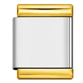 Two-tone gold and silver stainless steel Italian modular charm link for DIY bracelet - 13mm Wide (Single Link) / Two-tone (Gold & Silver)