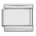 Polished silver stainless steel blank Italian charm base module for DIY jewelry - Basic Module - Steel Color / 5 Pieces/Pack
