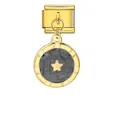 Pendentif charm italien doré avec étoile pour bracelet modulaire DIY - Étoile Noire (G572-4-1)