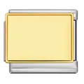 Vista detallada de un charm modular italiano rectangular dorado y plateado para joyería - Rectángulo Dorado Hueco (ICJ160-3) / Dorado Bicolor